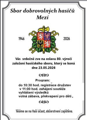 80. výročí SDH Mezí